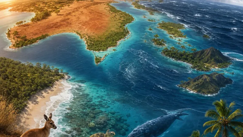 Austrália a Oceánia: príroda, ostrovy a podnebie