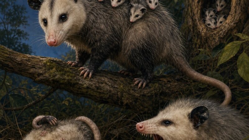 Vačica opossum (Didelphis marsupialis) – zaujímavý druh vačkovca