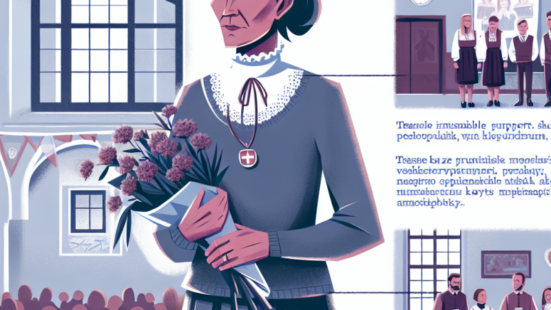 Významné poďakovanie riaditeľke školy od učiteľov